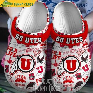 Football Utah Utes Crocs Shoes 2