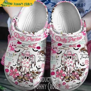 Ghost Cute Dolly Parton Halloween Crocs Shoes 1