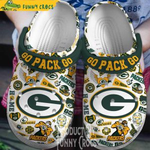 Go pack Go Green Bay Packers Crocs Shoes 2