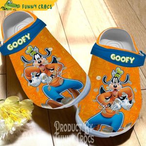 Goofy Disney Orange Crocs Shoes 1