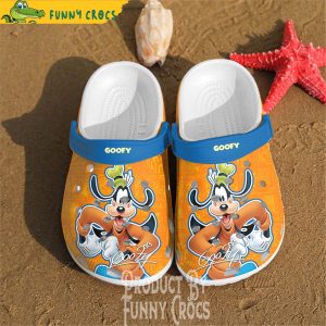 Goofy Disney Orange Crocs Shoes