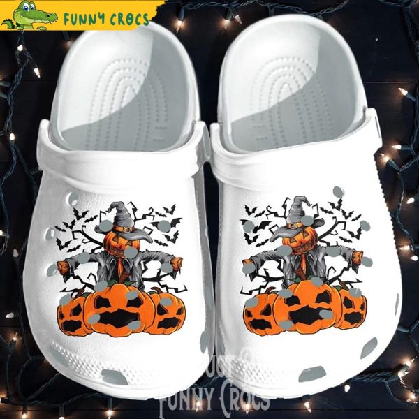 Halloween Pumpkin Strawman Crocs Shoes