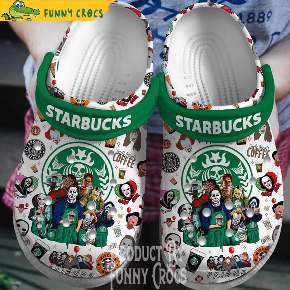 Horror Movies Starbucks Crocs Slippers