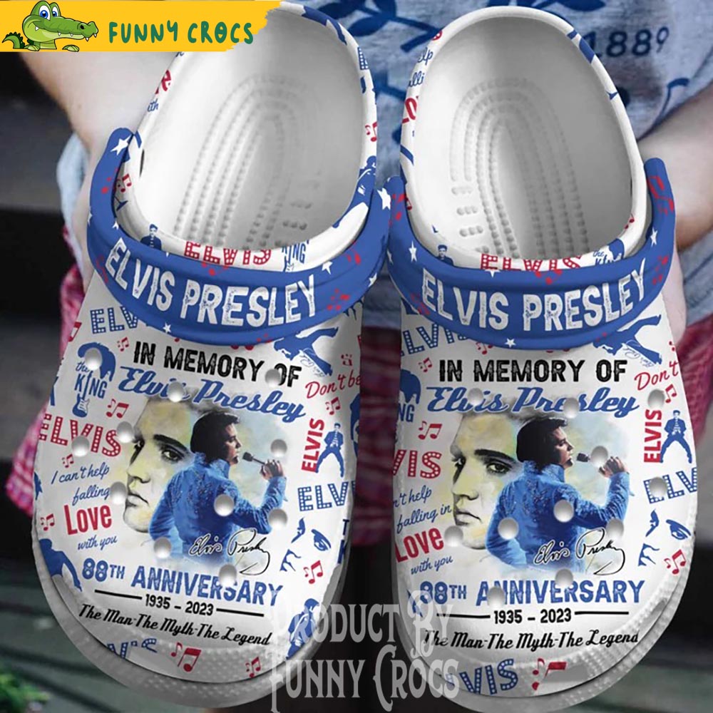 In Memory Of Elvis Presley Crocs Clogs