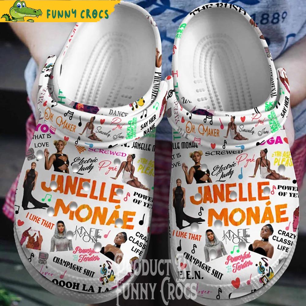 Janelle Monae Grammy Music Crocs Shoes