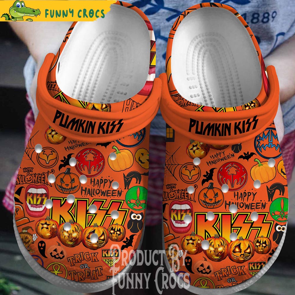 Kiss Pumpkin Halloween Crocs Shoes