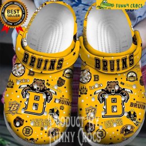 Let’s Go Bruins, Boston Bruins Crocs Shoes