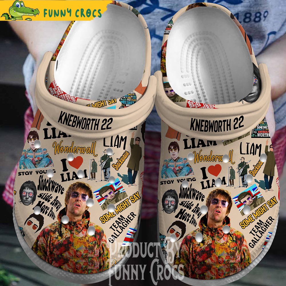 Liam Gallagher Knebworth 22 Music Crocs Shoes