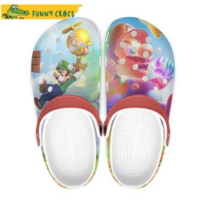 Lugi And Super Mario Crocs Shoes 1