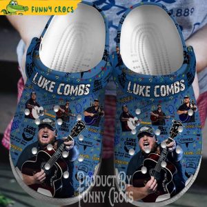 Luke Combs Guitar Blue Crocs Slippers