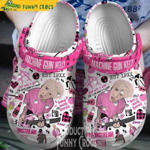 Machine Gun Kelly Pink Hair Crocs Shoes