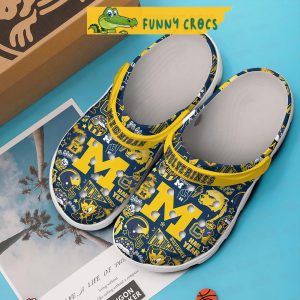 Michigan Wolverines Go Blue Crocs Shoes