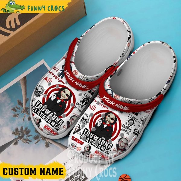 Personalized Do You Wanna Play A Game Saw Crocs