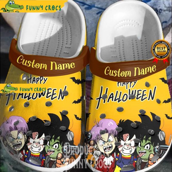 Personalized Happy Halloween Dragon Ball Z Crocs Shoes