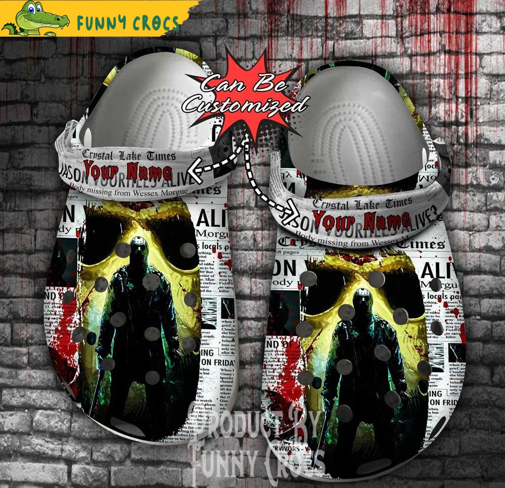 Personalized Jason Mask Halloween Crocs Shoes