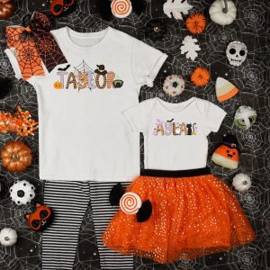 Personalized Kids Halloween Shirt Toddler Name Shirt 3
