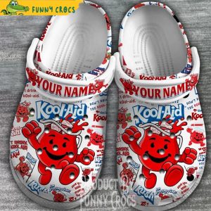 Personalized Red Kool Aid Crocs Shoes 1