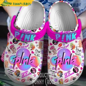 Pink Cover Me In Sunshine Music Crocs Shoes