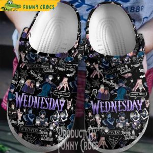 Wednesday Addams Family Crocs Shoes 1