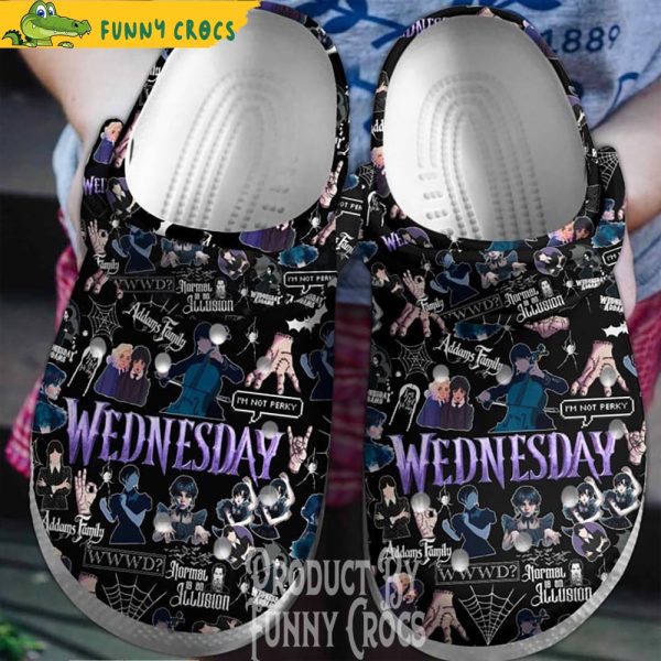 Wednesday Addams Family Crocs Shoes
