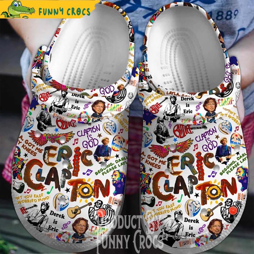 Young Eric Clapton Music Crocs Shoes