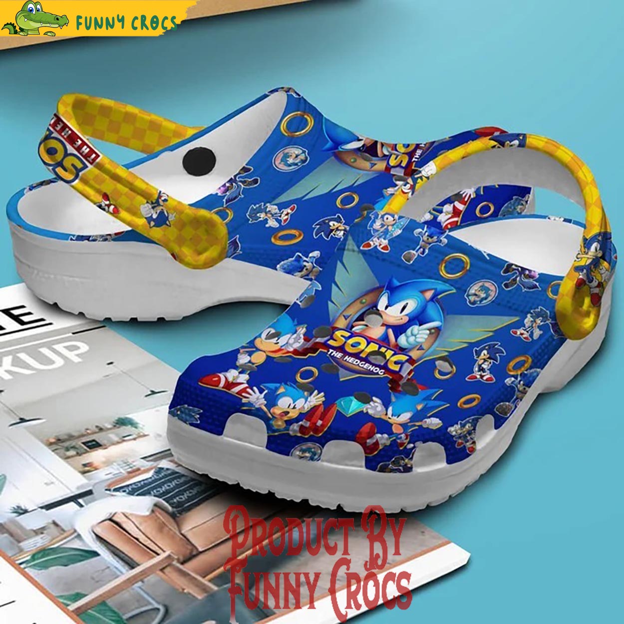Sonic The Hedgehog Crocs Shoes