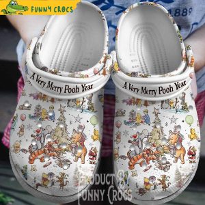A Very merry Pooh Year Christmas Crocs Clogs 1