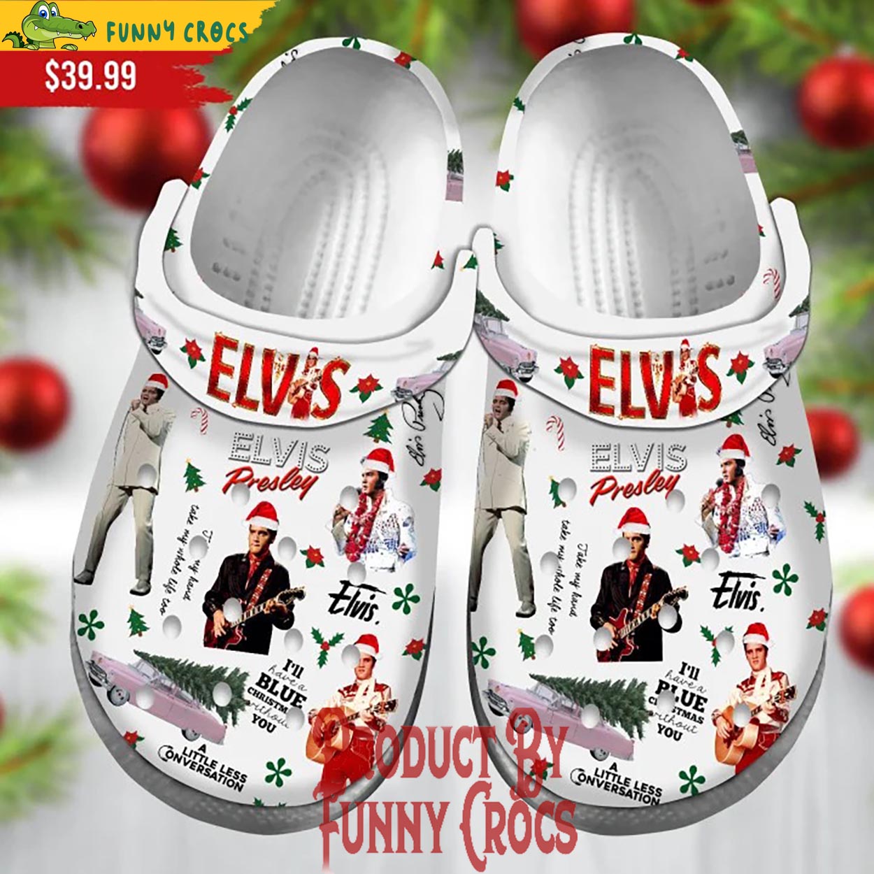 Blue Christmas Elvis Presley Crocs Shoes For Men Discover Comfort And