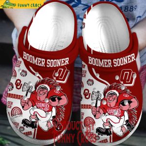 Boomer sooner Oklahoma Crocs Shoes Slippers 1