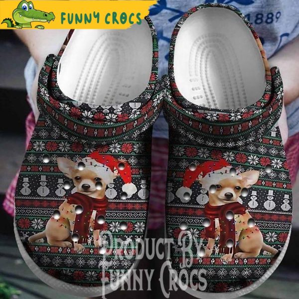 Christmas Chihuahua Crocs Shoes