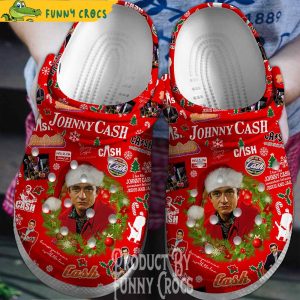 Christmas With You Johnny Cash Crocs Shoes 1