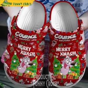 Courage The Cowardly Dog Christmas Crocs Shoes