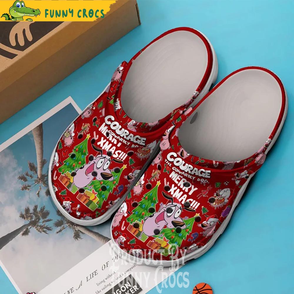 Courage The Cowardly Dog Christmas Crocs Shoes