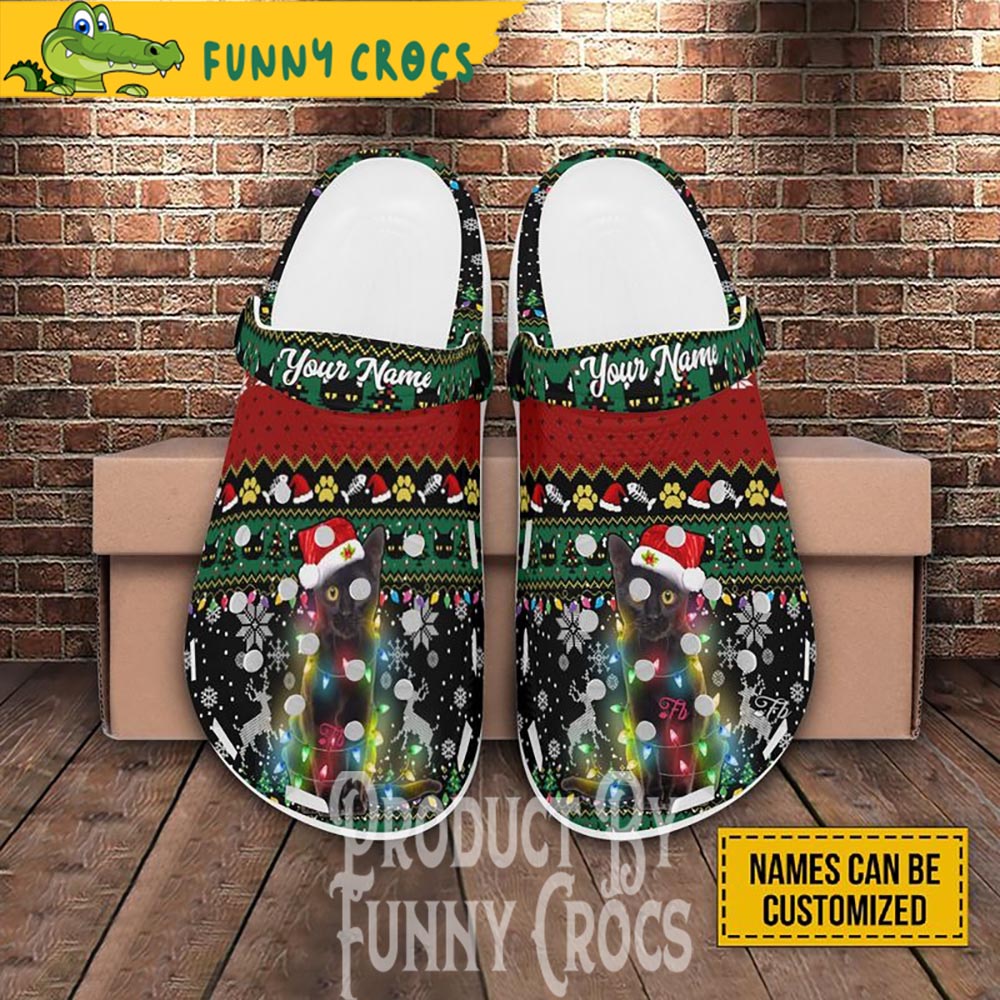 Custom Christmas British Shorthai Crocs Shoes