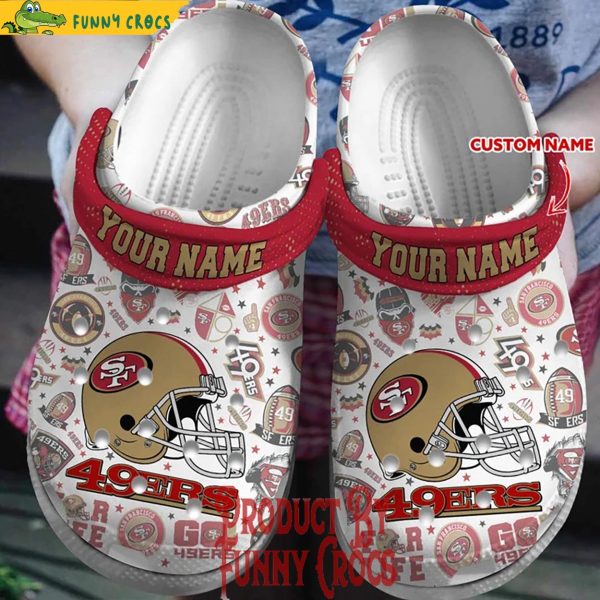 Custom Logo Helmet San Francisco 49ers Crocs