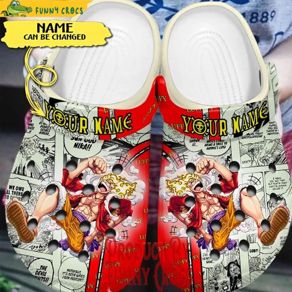 Custom Luffy Sun God Nika One Piece Crocs