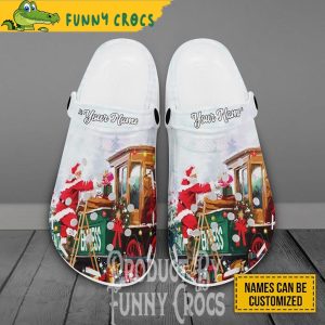 Customized Christmas Water Santa Claus Crocs Shoes 1