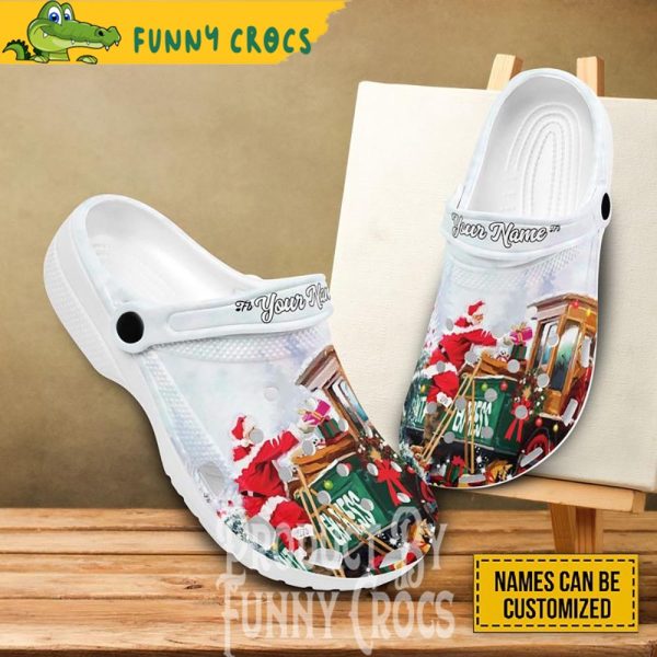 Customized Christmas Water Santa Claus Crocs Shoes