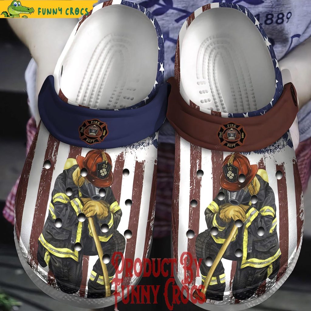 Firefighter Usa Crocs Shoes