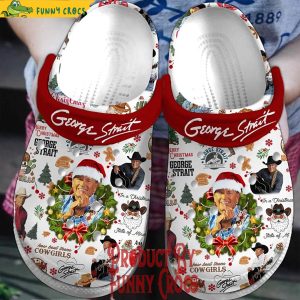 George Strait Christmas Crocs Shoes
