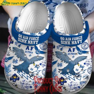 Go Air Force Sink Navy NCAA Crocs Clogs 1