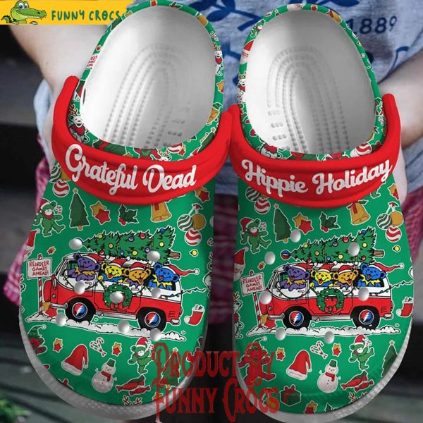 Grateful Dead Christmas Green Crocs