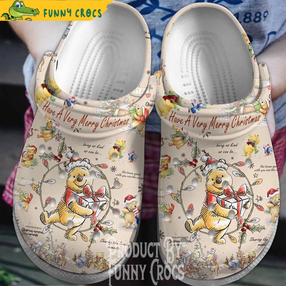 Have A Very Merry Christmas Winnie The Pooh Crocs Clogs