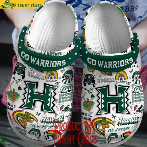 Hawaii Rainbow Warriors Football Crocs Shoes