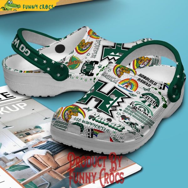 Hawaii Rainbow Warriors Football Crocs Shoes