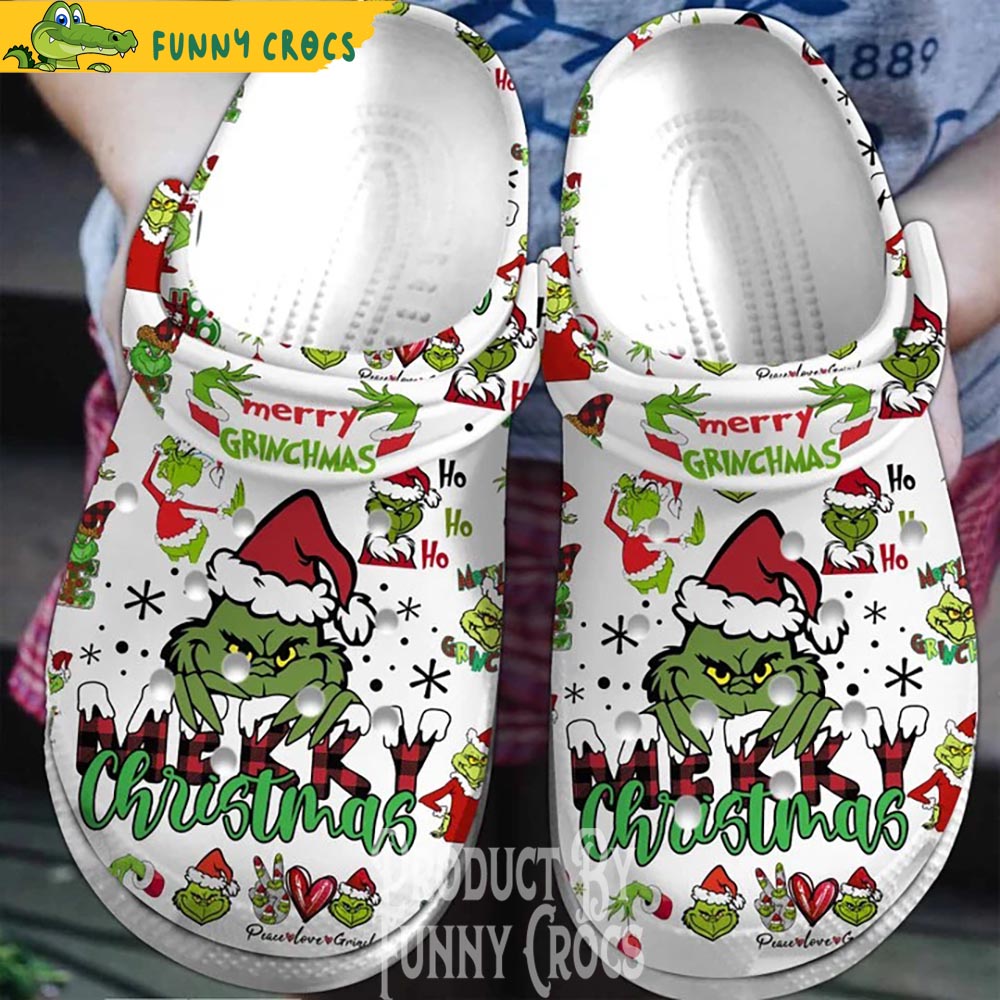 Ho Ho Ho Merry Christmas Grinch Crocs Shoes - Discover Comfort And ...