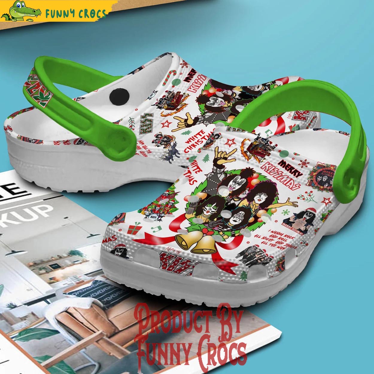 Kiss Christmas Crocs Shoes