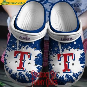Logo Texas Rangers Crocs Shoes