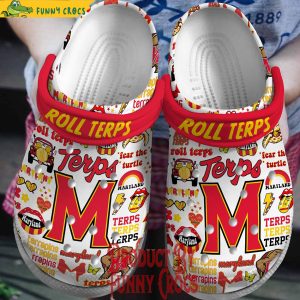 Maryland Terrapins Roll Terps Crocs Shoes 1