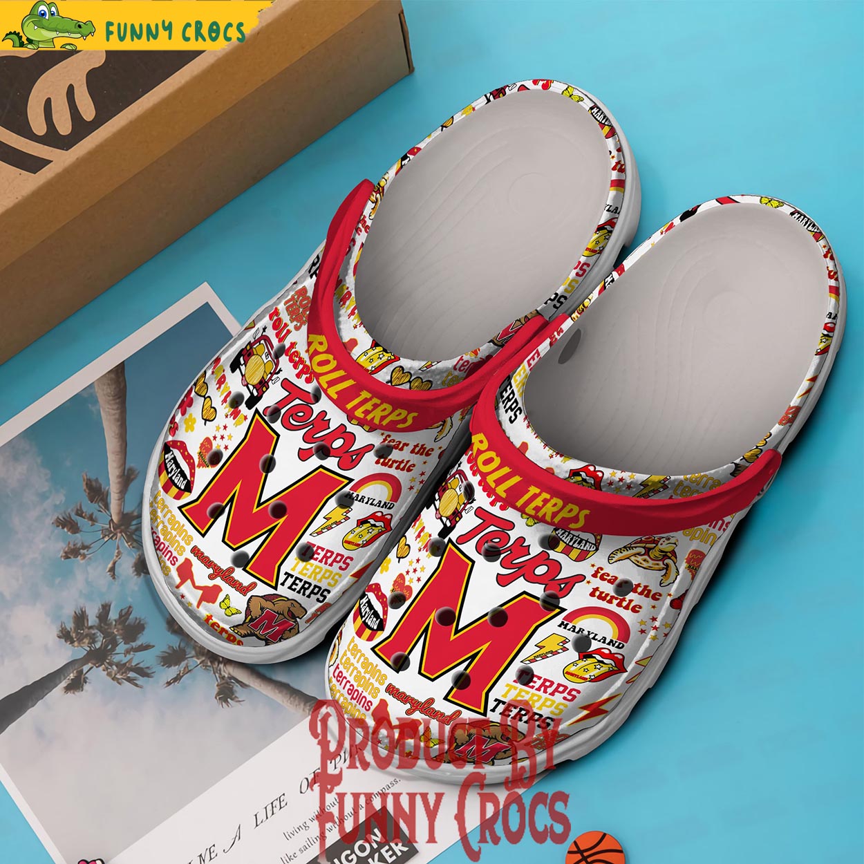 Maryland Terrapins Roll Terps Crocs Shoes
